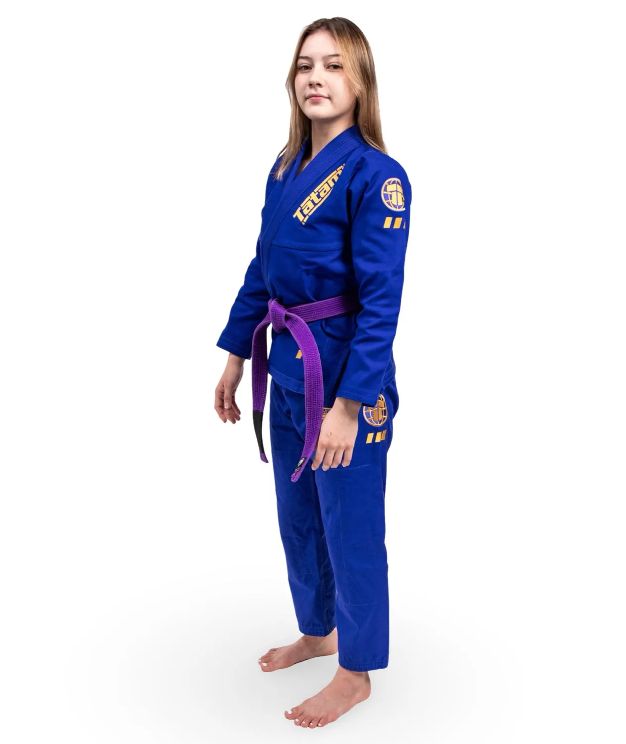 Tatami Pro Series Gi BJJ Donna Blu Oro 380gsm