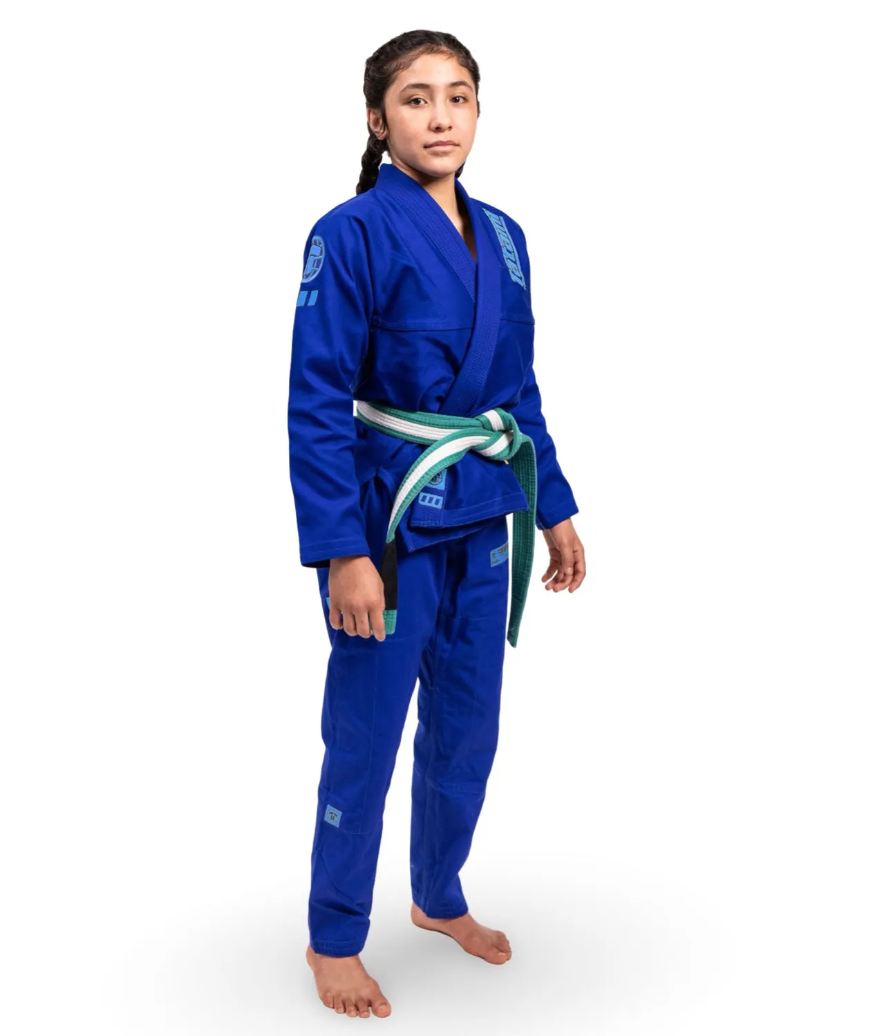 Tatami Fightwear Pro Series Gi bimbo kimono blu pearl weave 380 GSM