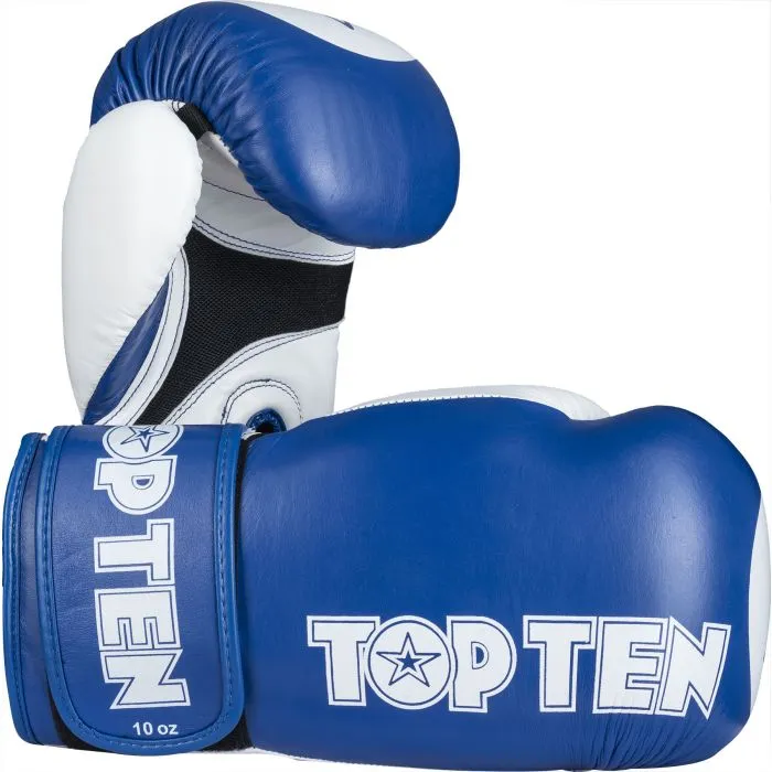 TOP TEN Star XLP Guanti Boxe Pelle 10 oz WAKO