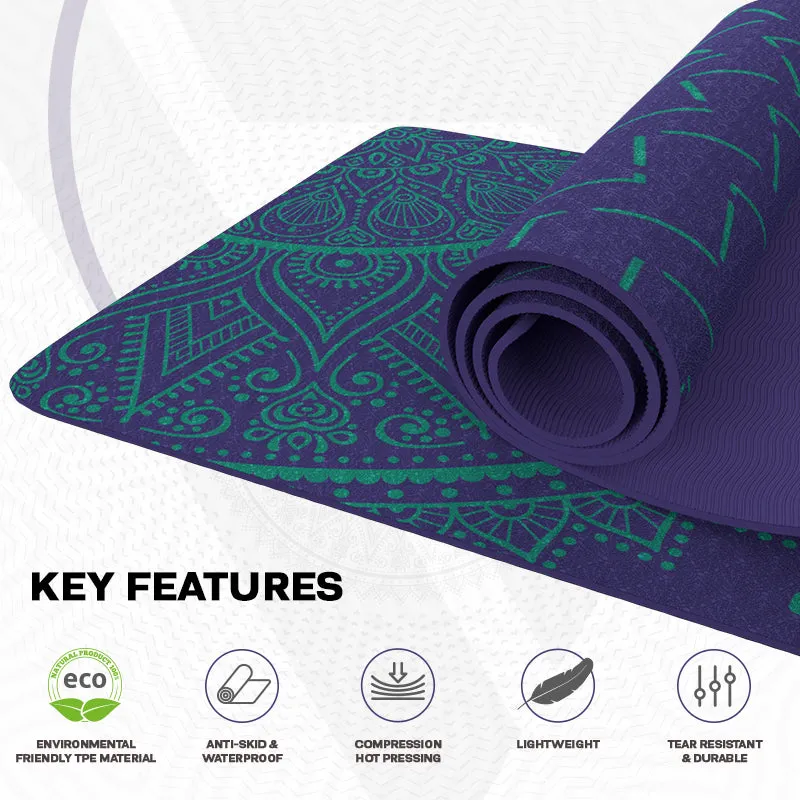 RDX D8 tappetino yoga TPE 6mm viola 183x61