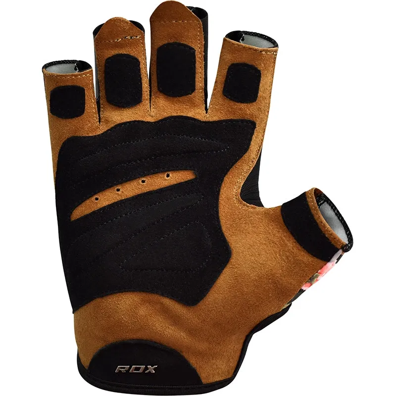 RDX F24 Floreal guanti palestra donna neri traspiranti