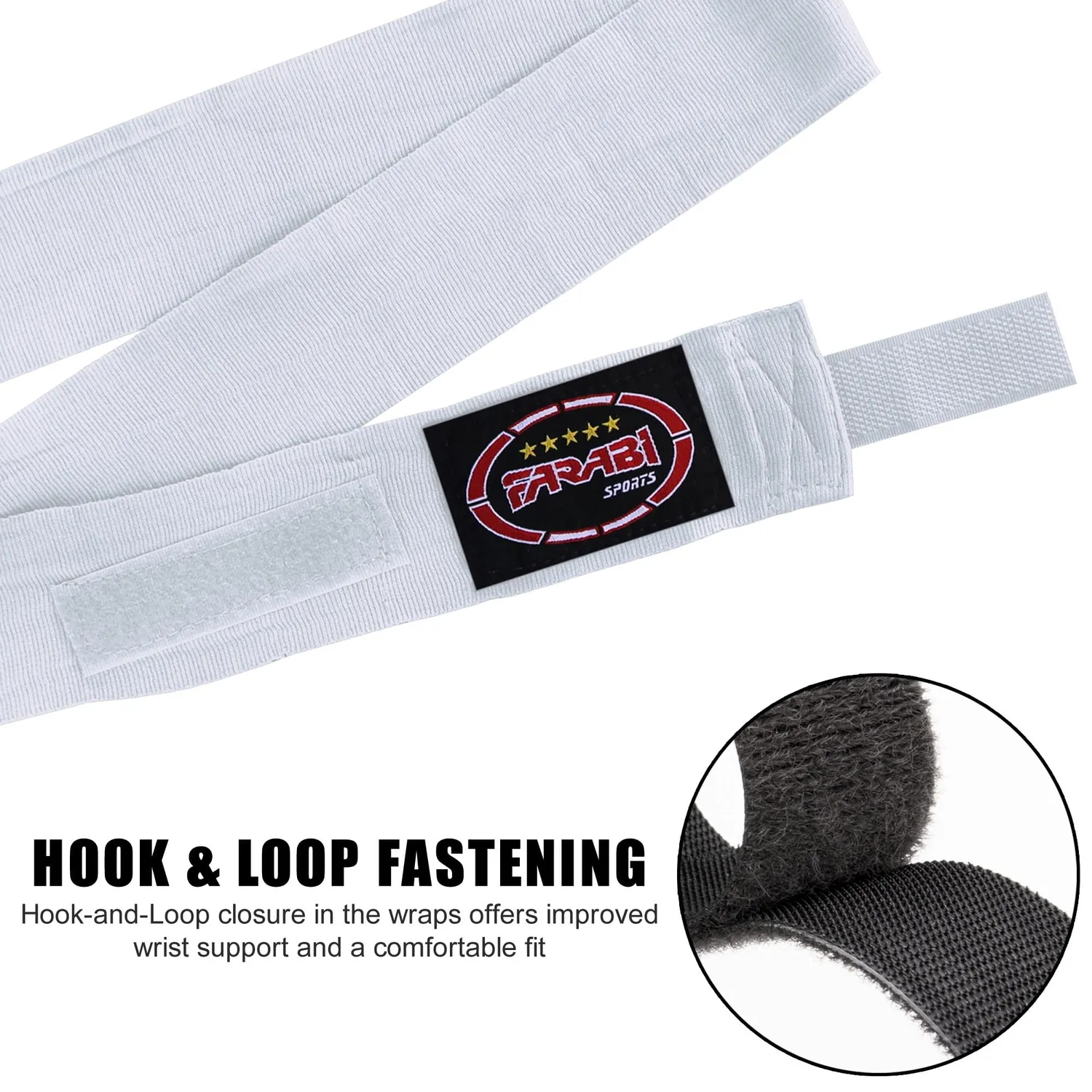 Farabi fasce boxe 380 cm elastiche traspiranti