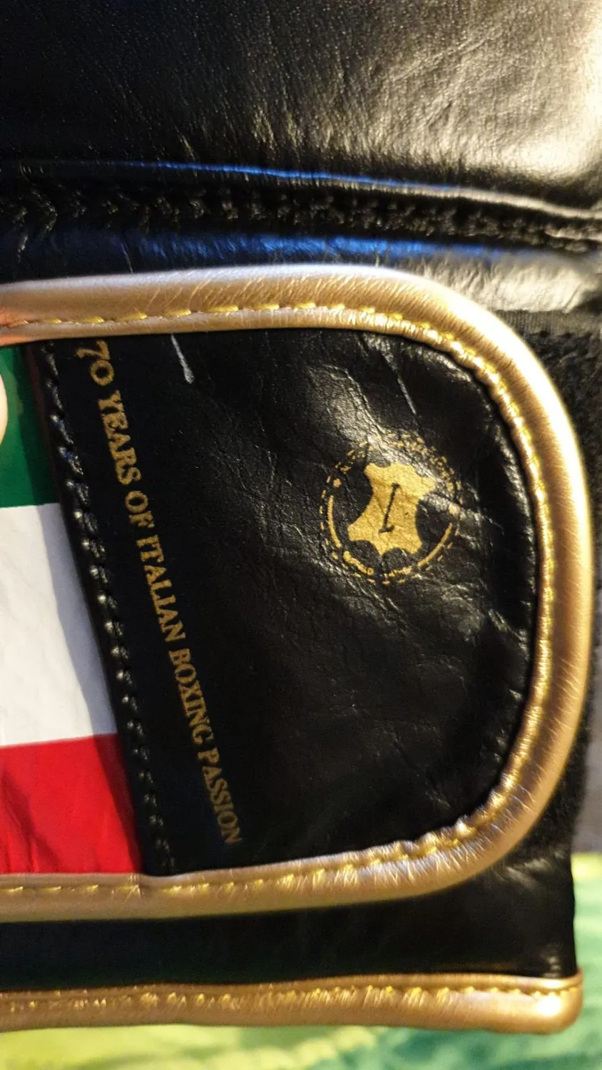 Leone 1947 Italy 47 GN039 guanti boxe nero 10 oz tricolore