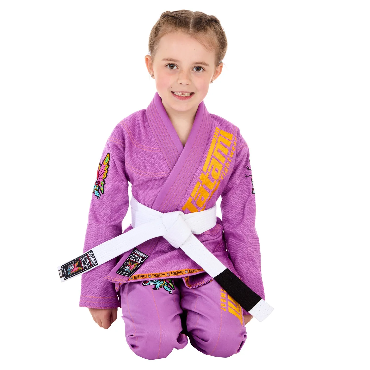 Tatami Meerkatsu Animal kimono BJJ bimbo viola farfalla cintura inclusa
