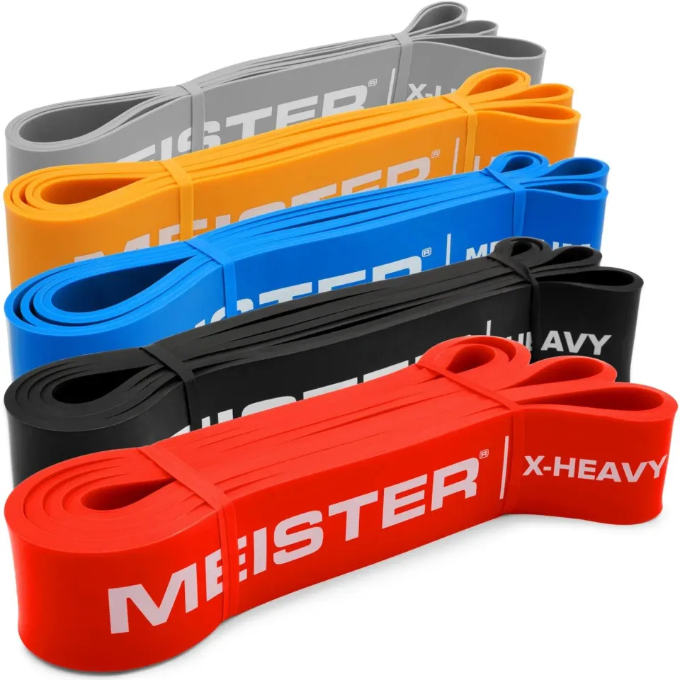 Meister X Band Fasce Resistenza Set 5 Pezzi Extra Larghe