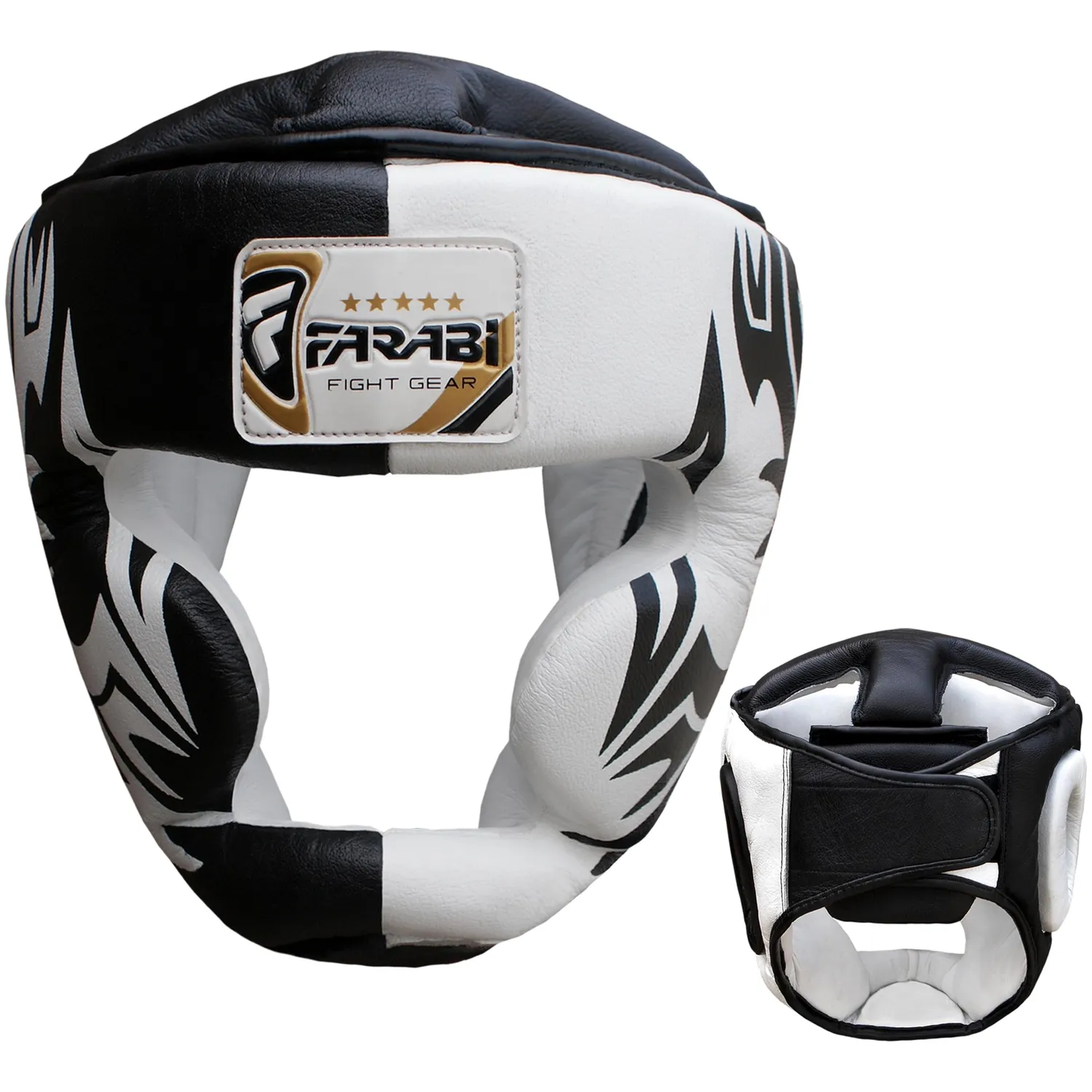 Farabi caschetto boxe pelle vera full face taglia M