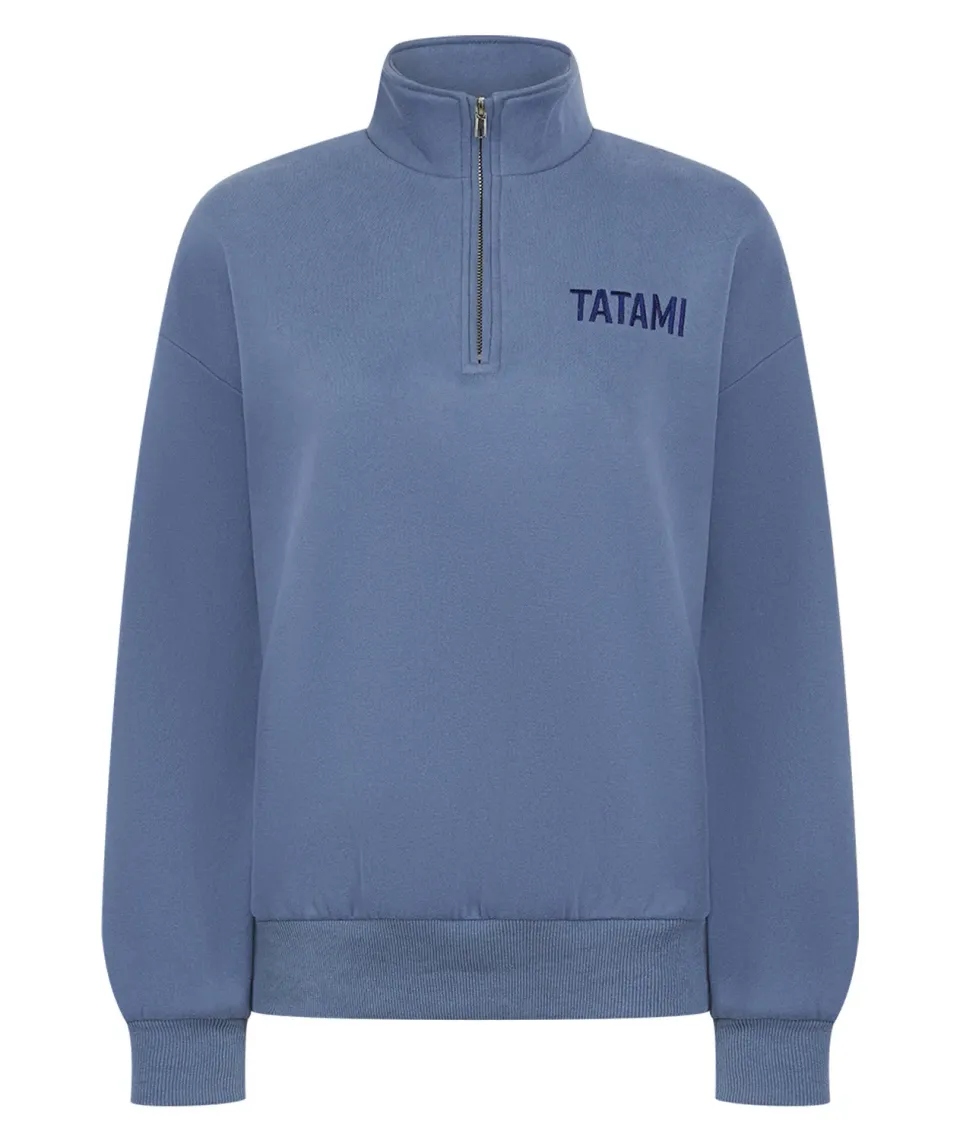 Tatami Fightwear Quarter Zip felpa donna blu pile
