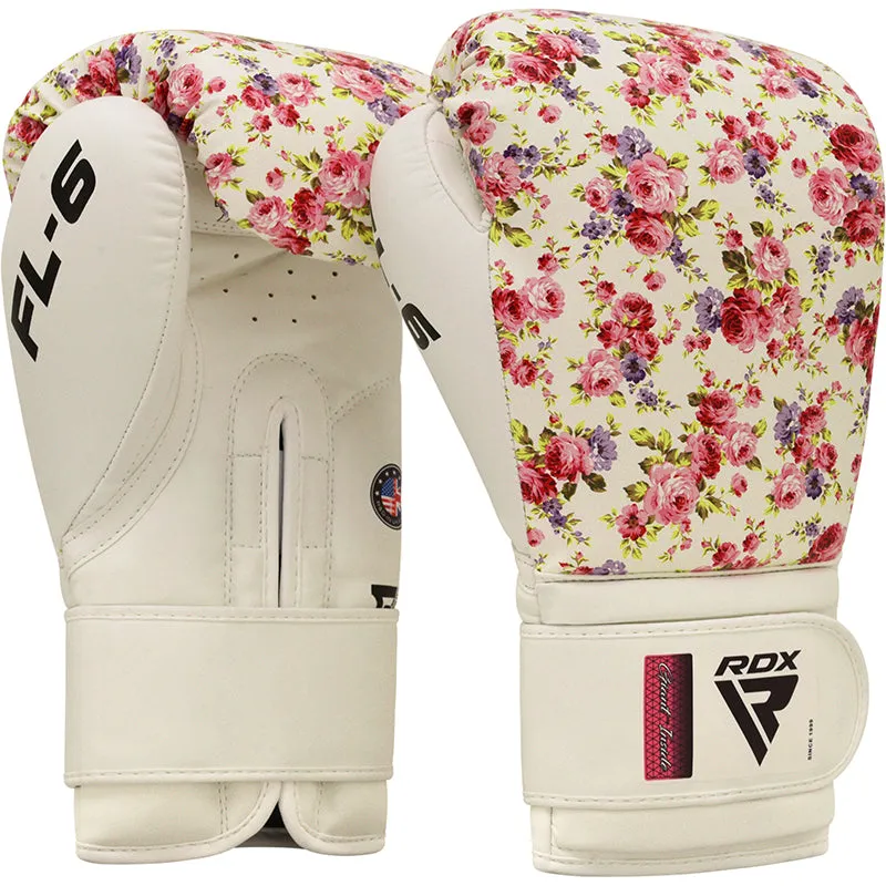 RDX FL6 Guantoni Boxe 12oz pelle Flora allenamento