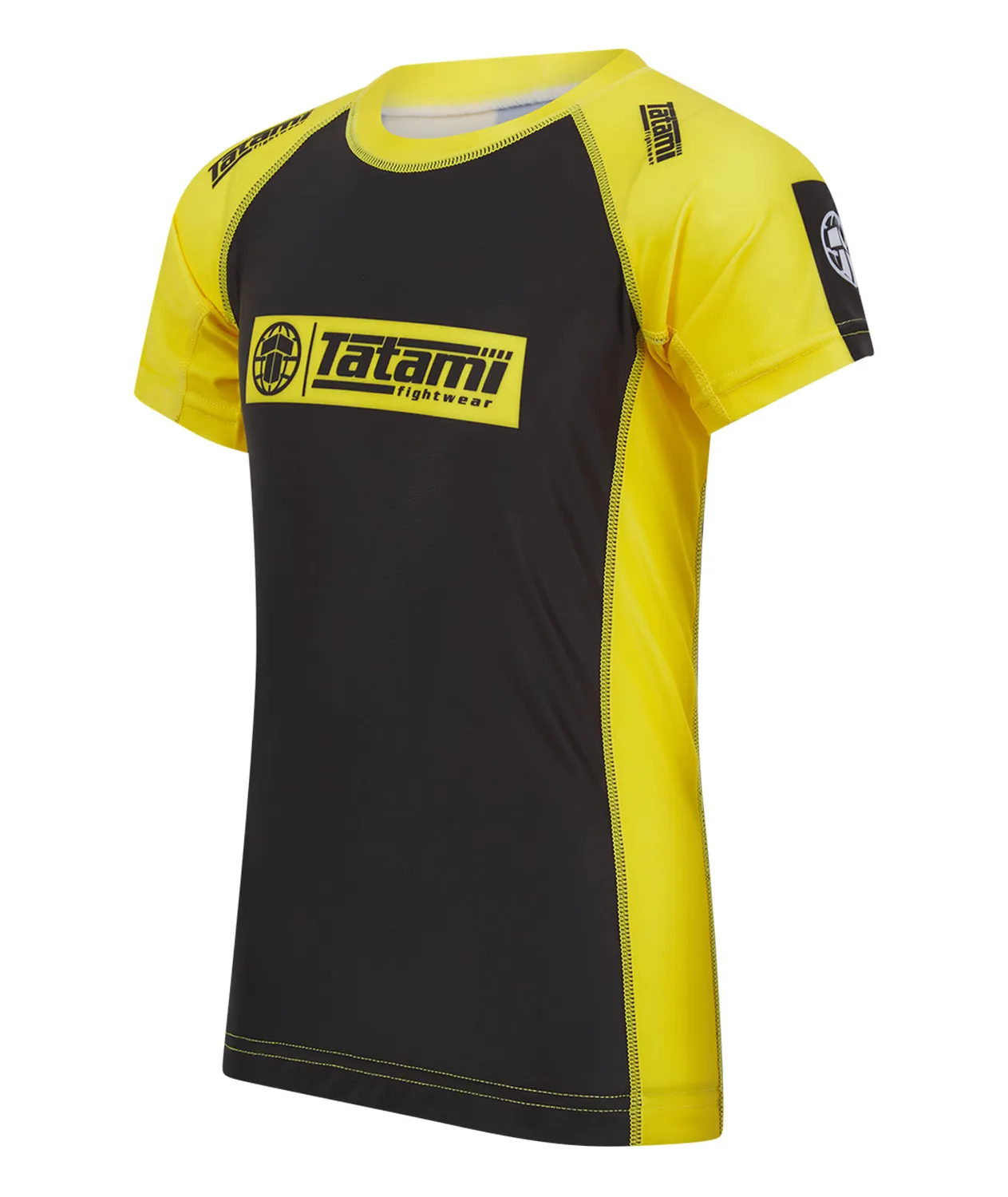 Tatami Fightwear IBJJF Ranked rash guard bimbo gialla corta