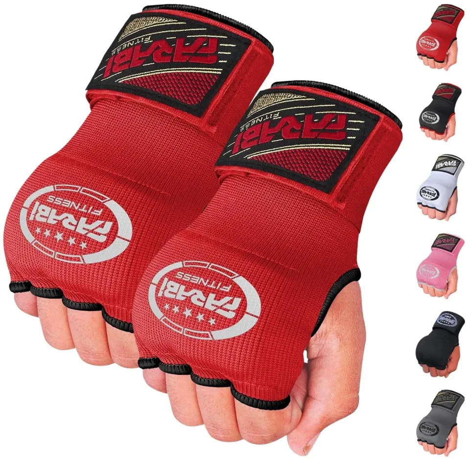 Farabi sottoguanti boxe bambini rossi in gel veloci