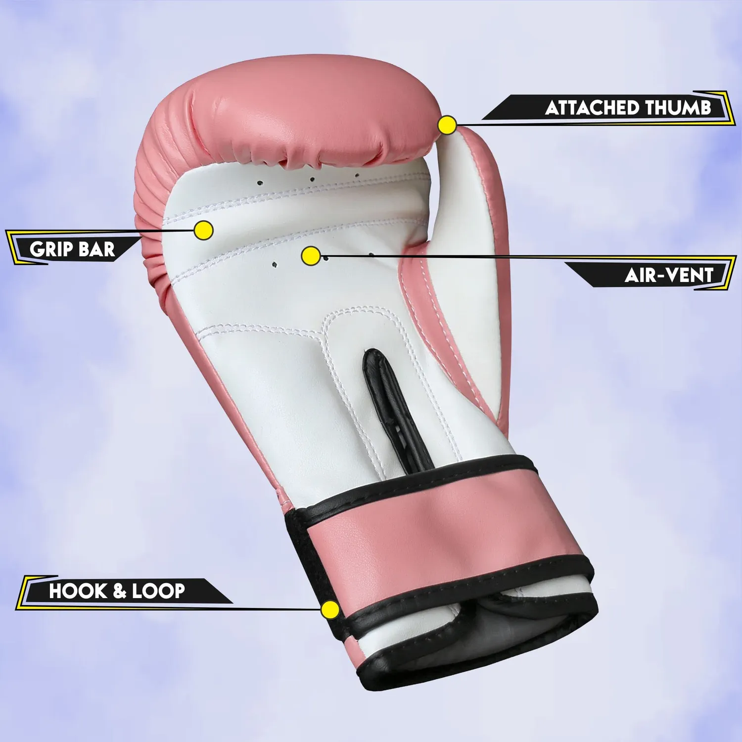 Farabi guanti boxe bambino 4 oz rosa sintetici