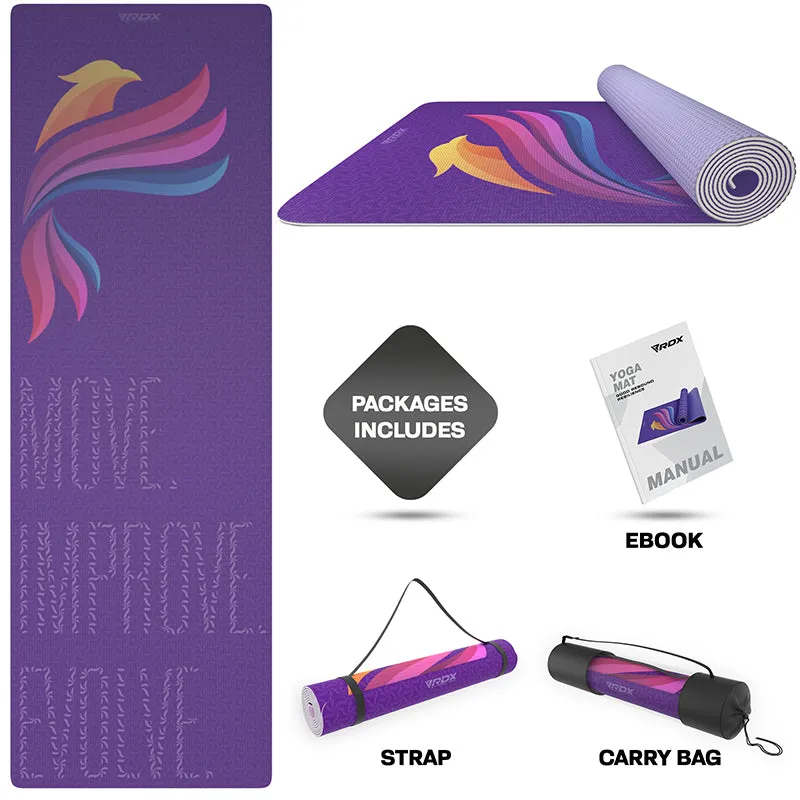 RDX D2 Iris Tappetino Yoga PVC 6 mm Viola