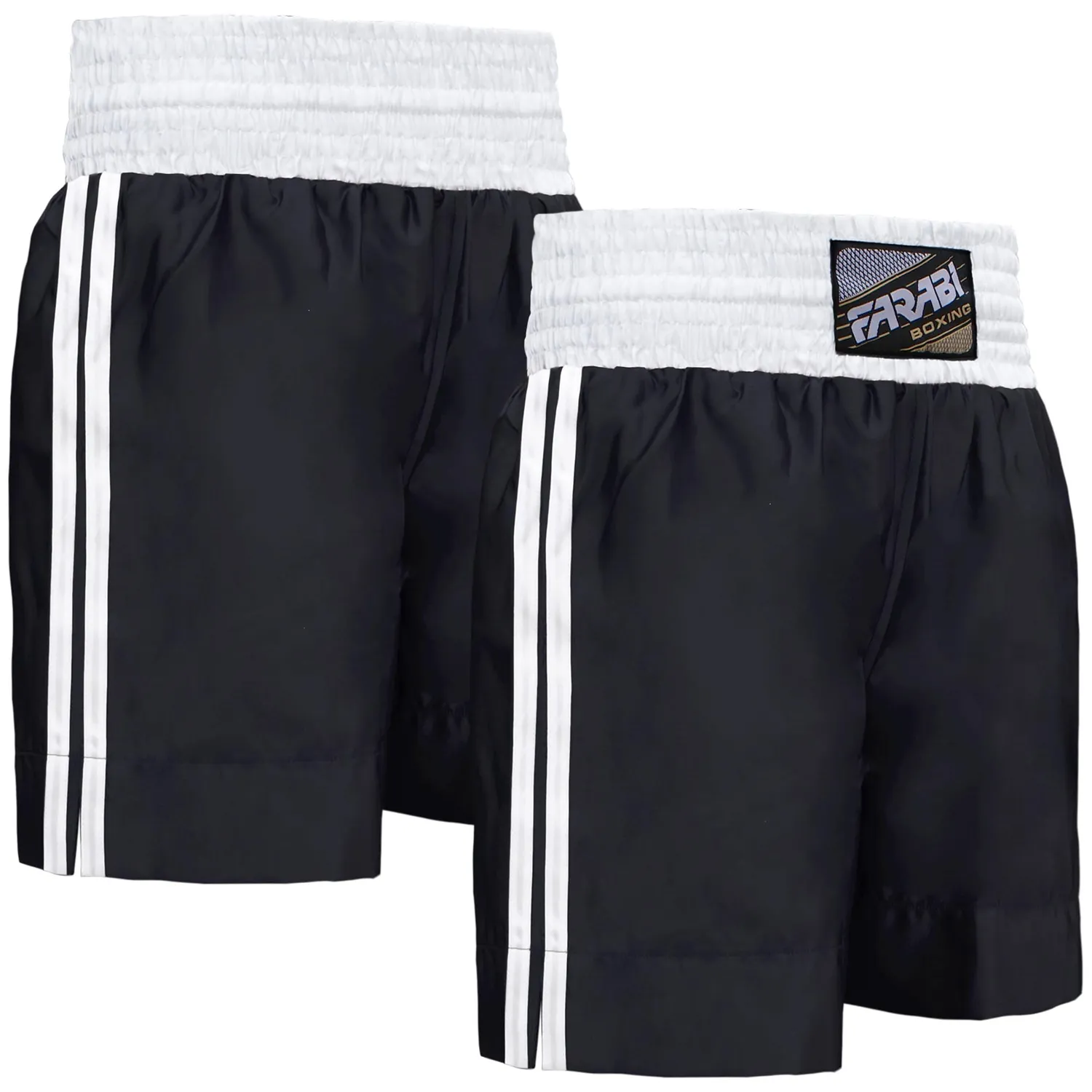 Farabi Pro pantaloncini boxe kickboxing neri 2XS satin