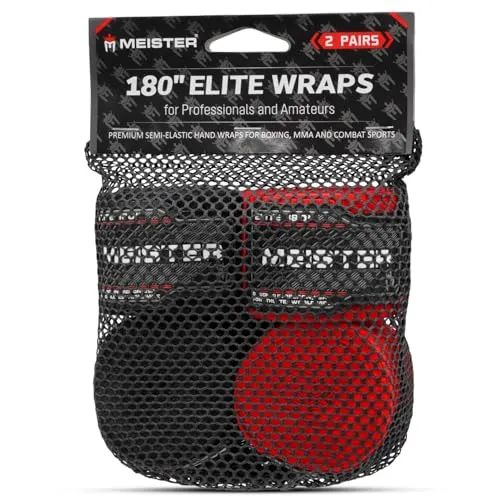 Meister Elite Bende Boxe 457 cm Nero Rosso 2 Paia