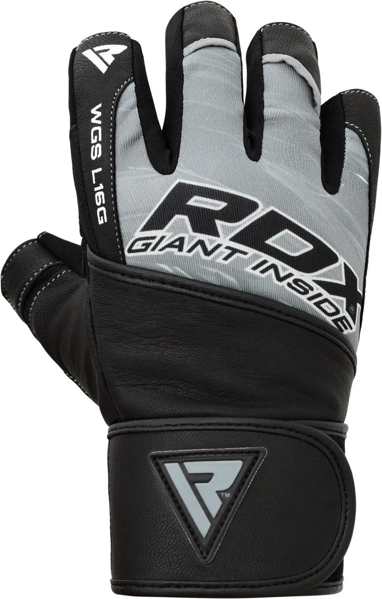 RDX L16 Guanti Palestra Grigi polsiera gel
