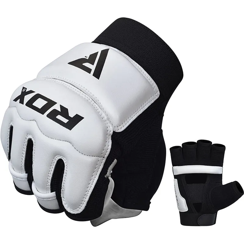 RDX T2 Guantini Taekwondo Bianchi Protezione Nocche