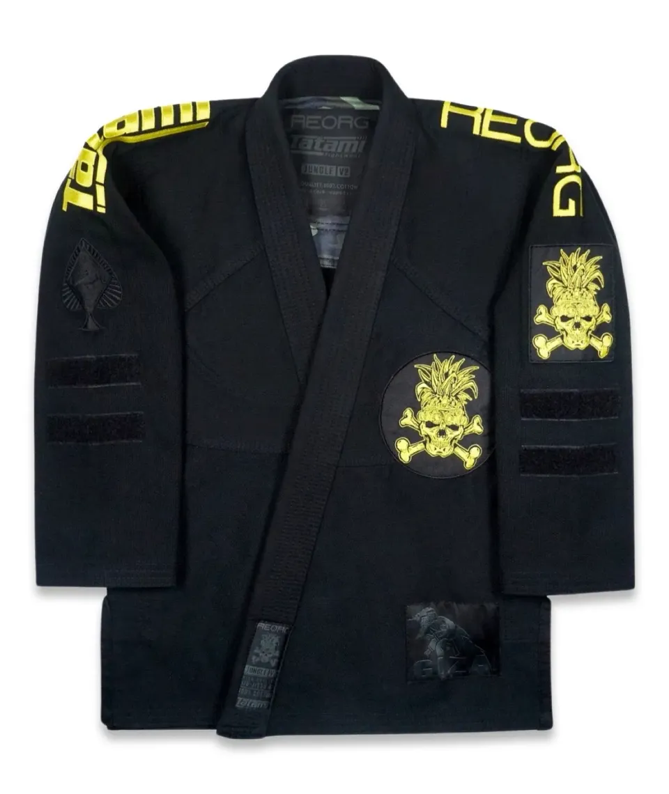 Tatami Reorg Jungle V2 Kimono BJJ Donna Nero cotone 375g