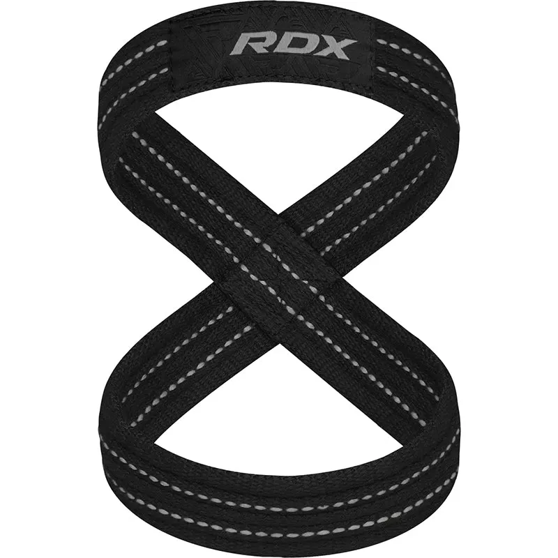 RDX Figure 8 fasce sollevamento pesi cotone taglia M rosse