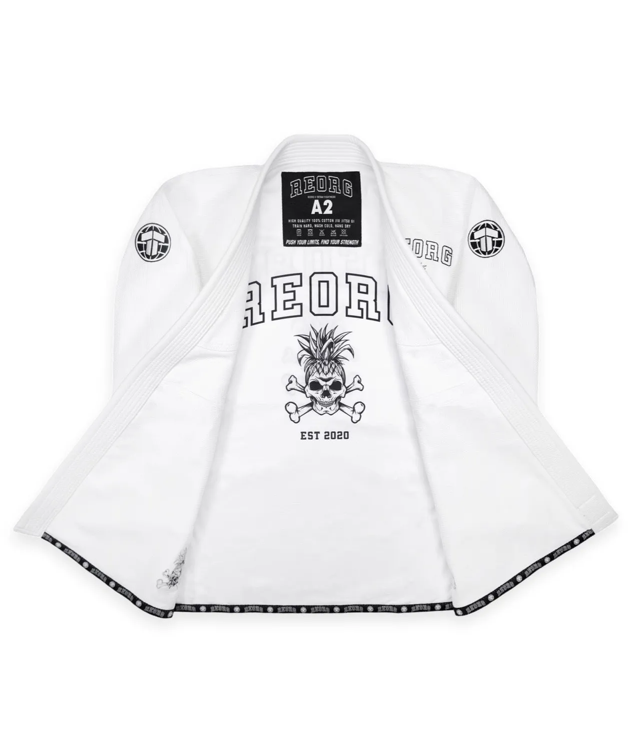 Tatami Reorg Varsity kimono BJJ bianco uomo