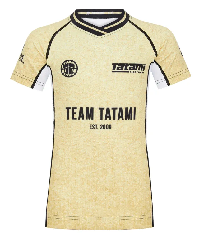 Tatami Fightwear Team rash guard bambino maniche corte oro