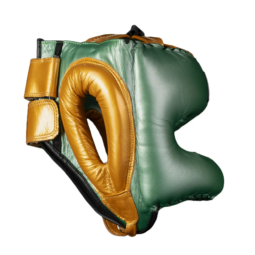 Cleto Reyes WBC casco boxe pelle verde oro