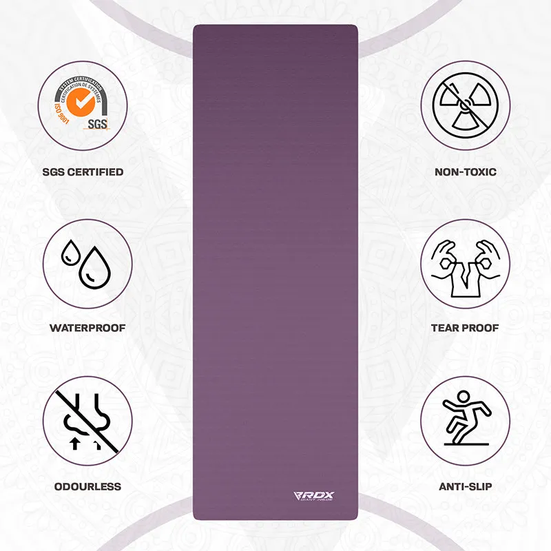 RDX MJ tappetino yoga TPE 6mm viola 183x61