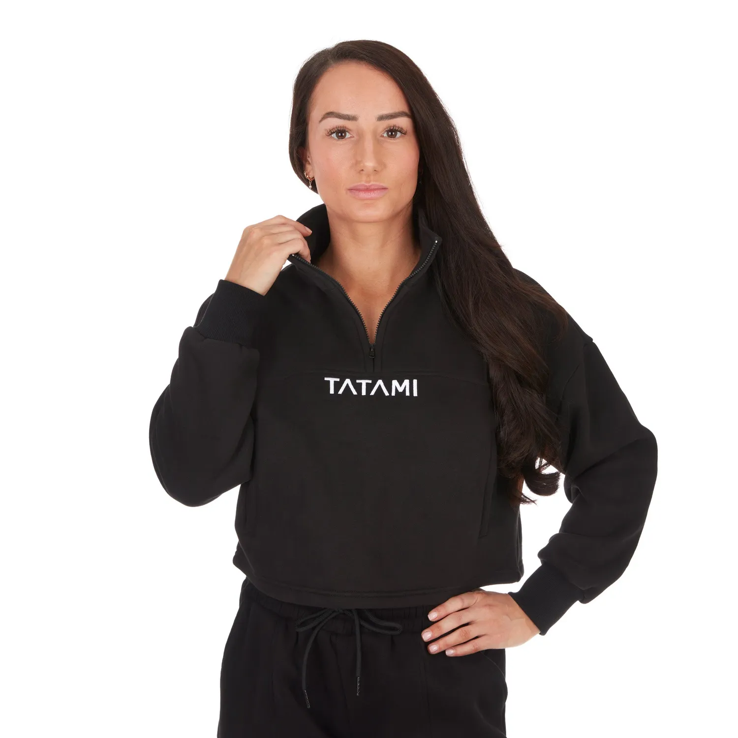 Tatami Fightwear Peak felpa mezza zip donna nera