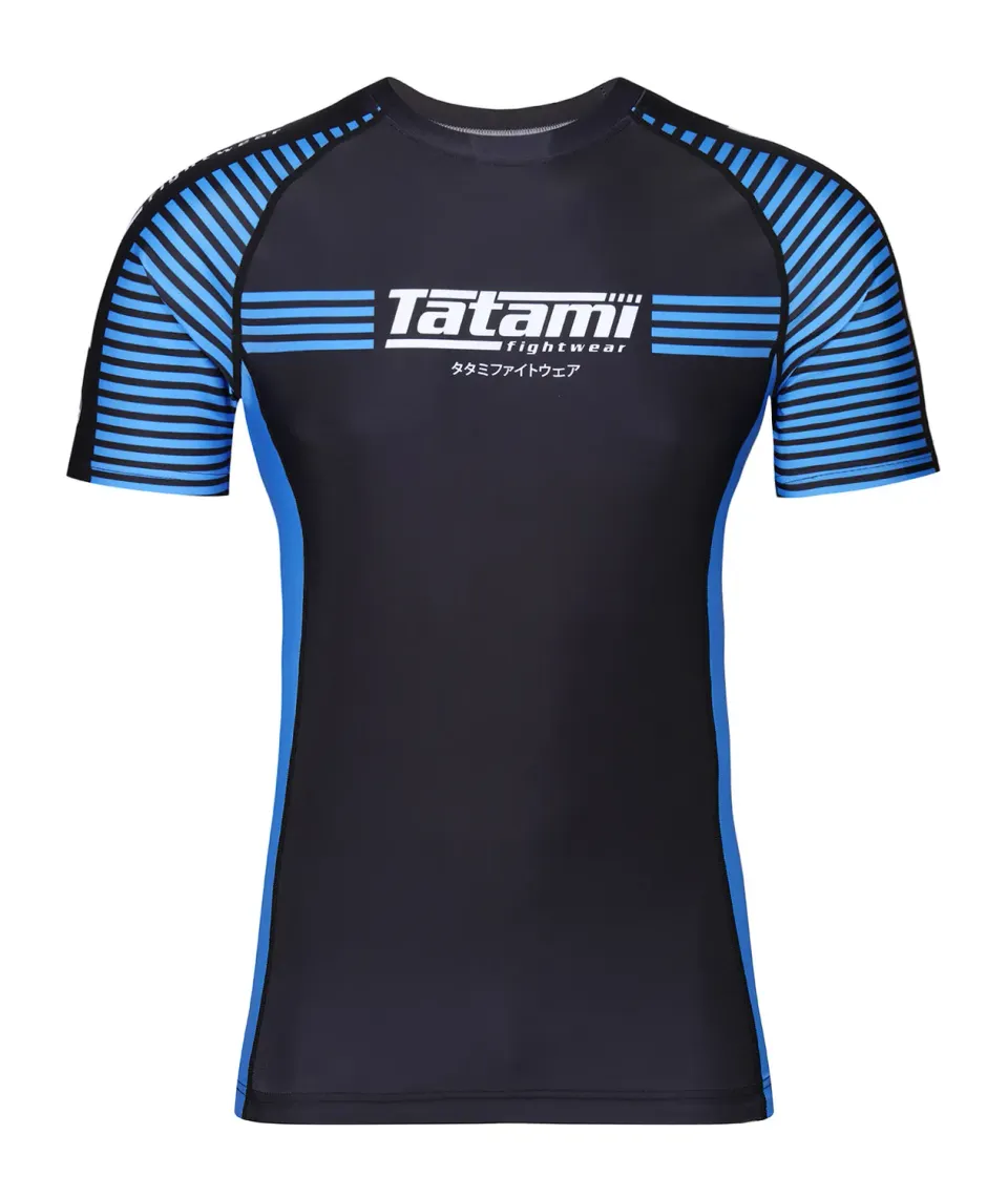 Tatami IBJJF Ranked Rash Guard Blu Manica Corta Leggera