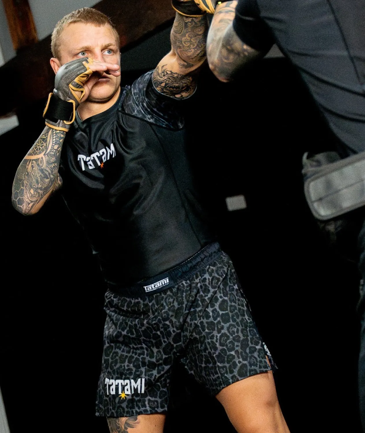 Tatami High Split pantaloncini MMA nero leopardato M