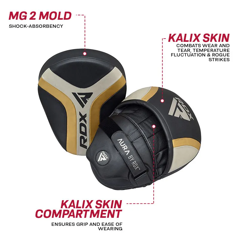 RDX T17 Aura colpitori boxe Golden pelle