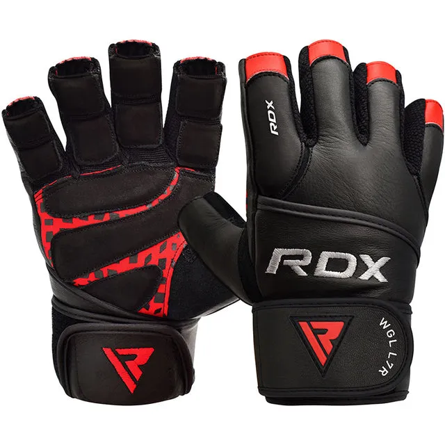RDX L7 Crown guanti palestra pelle vera con polsiera