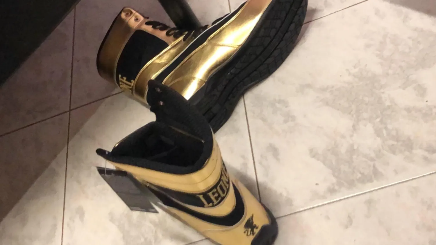 Leone1947 Legend stivaletti da boxe argento 40 EU antiscivolo