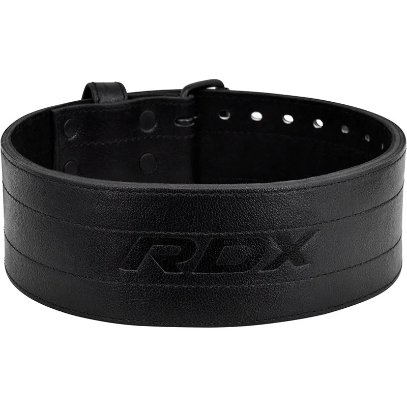 RDX RD Cintura Sollevamento Pesi Pelle Nera Doppia Fibbia