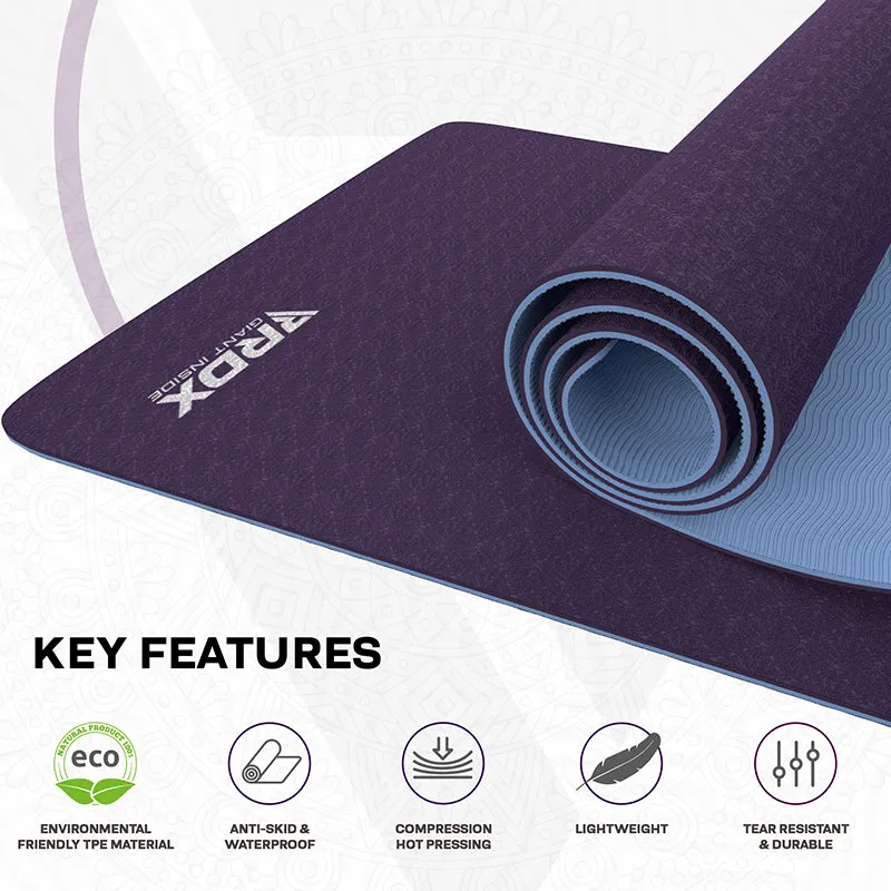 RDX UM tappetino yoga TPE 6mm viola antiscivolo