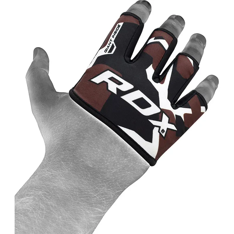 RDX 4 Camo grips palestra mezzo dito gel antiscivolo