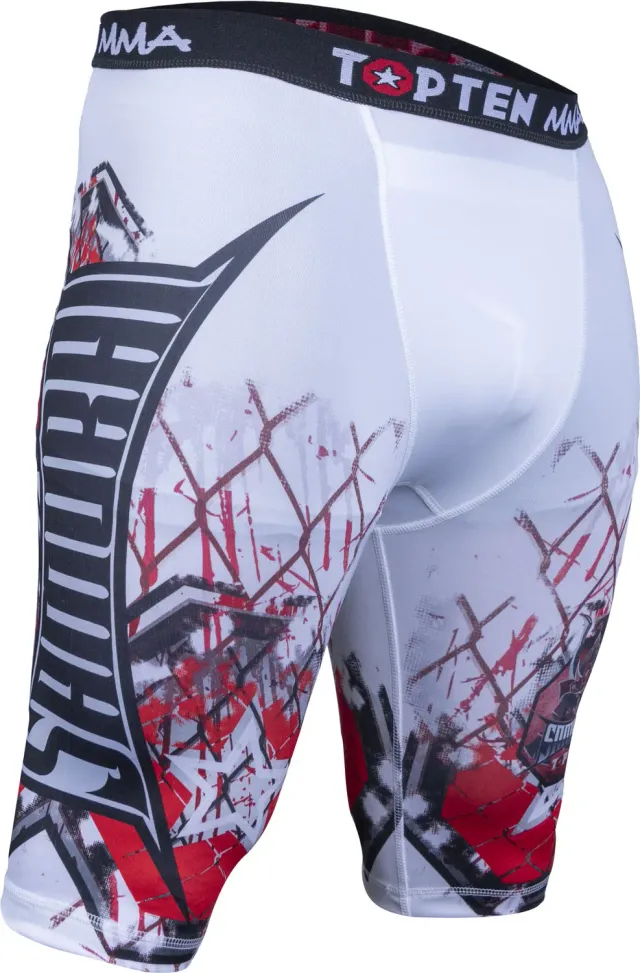 TOP TEN Samurai I shorts MMA elasticizzati neri