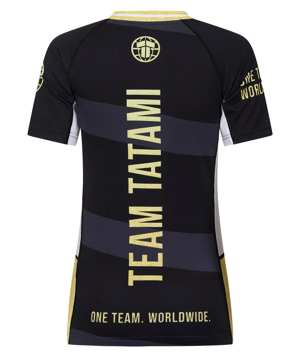 Tatami Team rash guard donna maniche corte nero oro