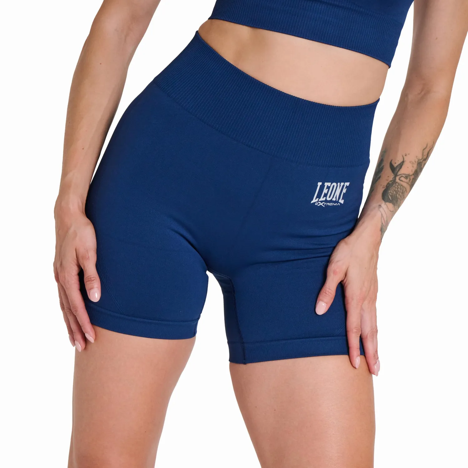 Leone 1947 Logo Seamless short donna compressione blu
