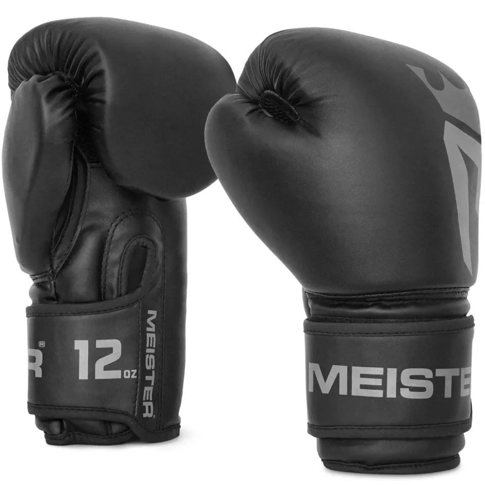 Meister Critical guanti boxe 12 oz nero opaco alta densità