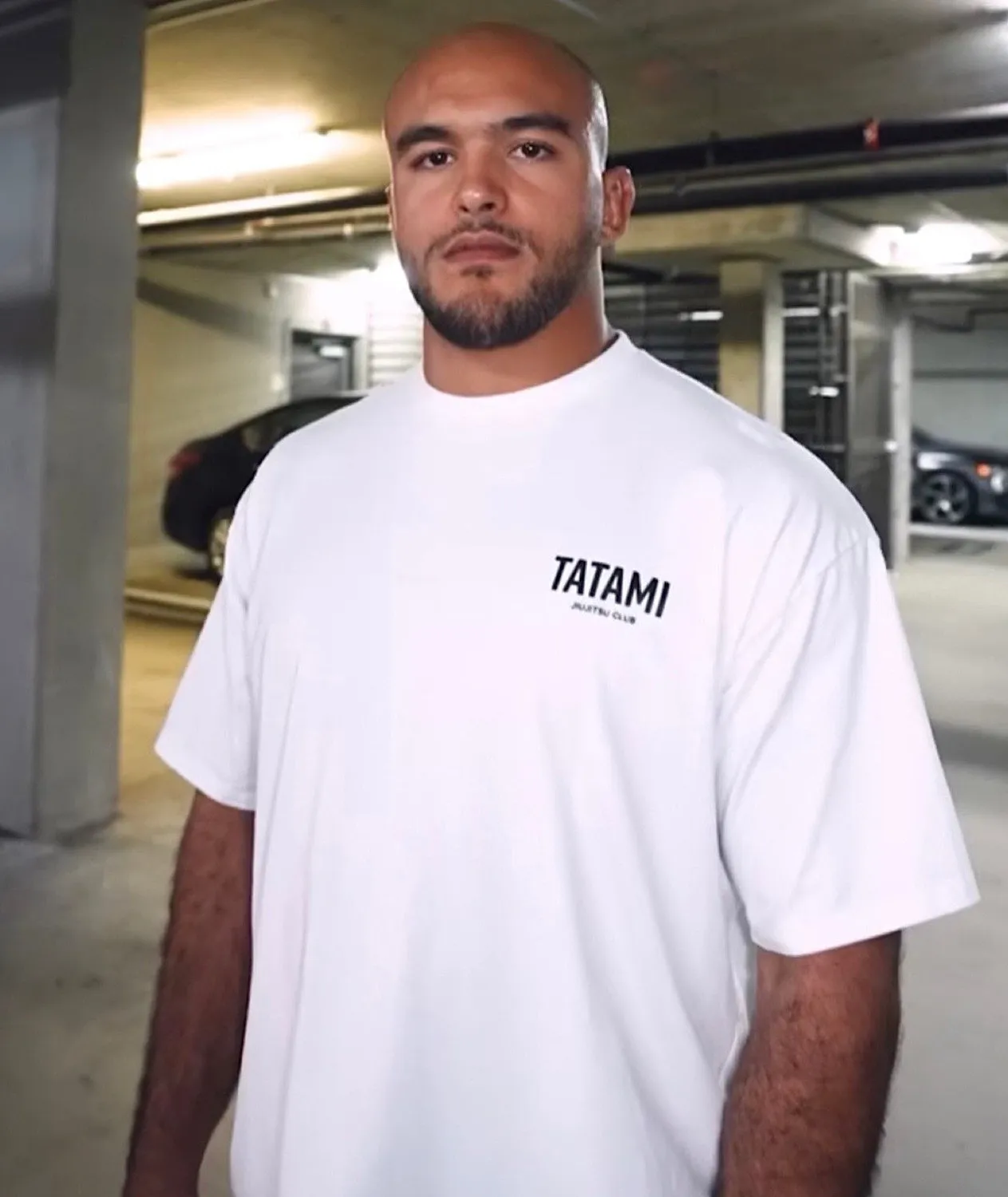 Tatami JJ Club Oversized T-Shirt bianca in cotone