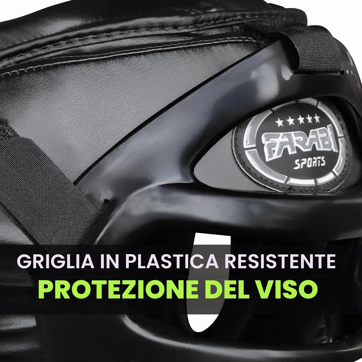 Farabi Caschetto Boxe Protezione Testa Pelle Sintetica