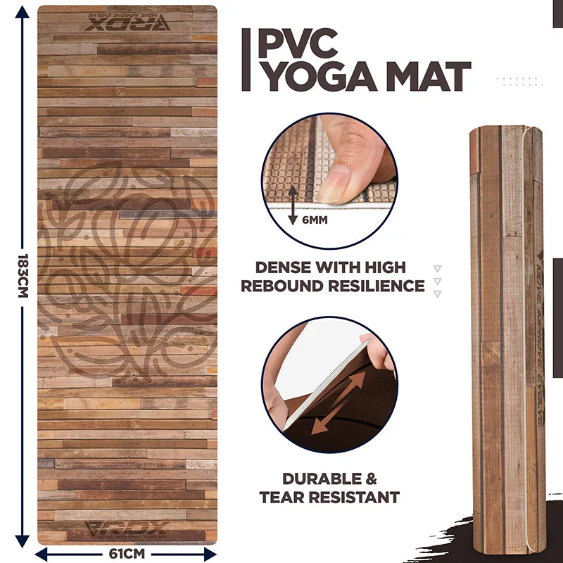 RDX D4 Iris Tappetino Yoga PVC 6mm marrone