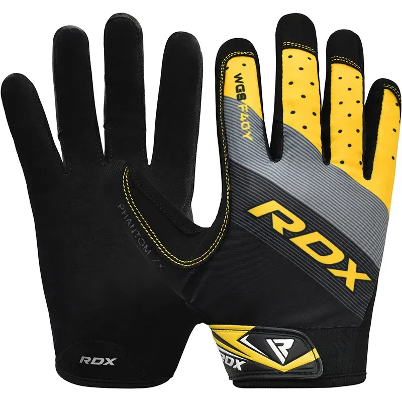 RDX F40 guanti palestra dito intero gialli