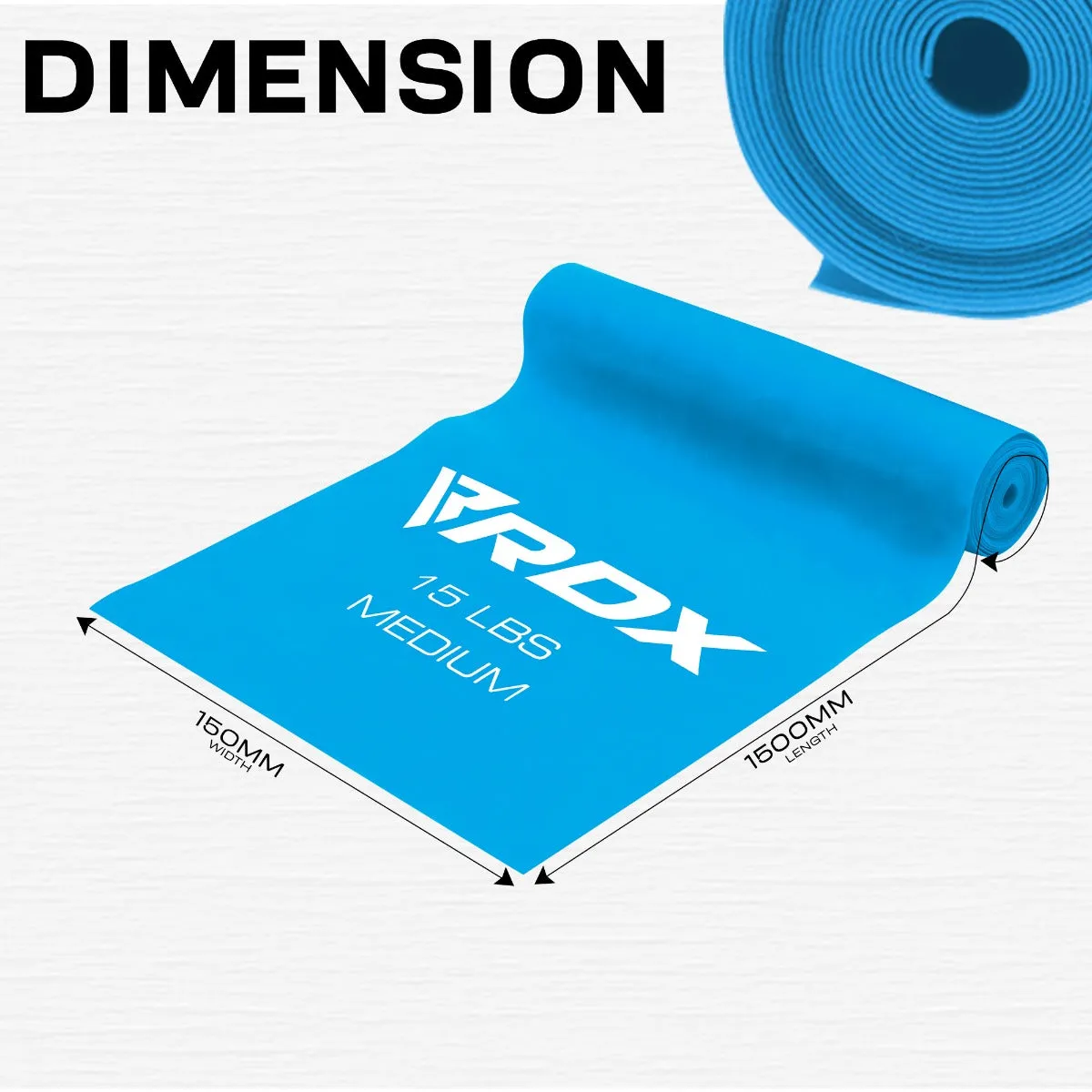RDX B3 Fasce Elastiche Resistenza Set 3 Pezzi Blu TPE