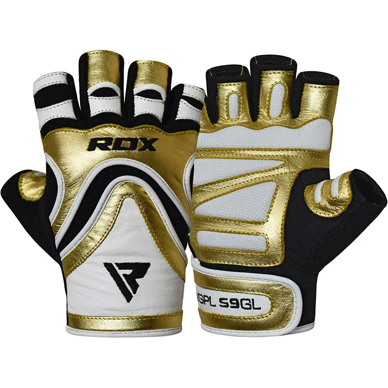RDX S9 Guanti Palestra Pelle Nabuk Taglia L Antiscivolo