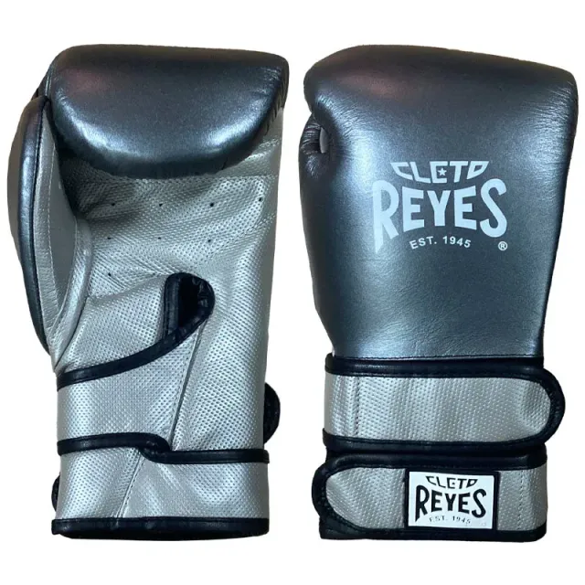 Cleto Reyes Heros 500 guanti boxe cuoio 14 oz neri onice