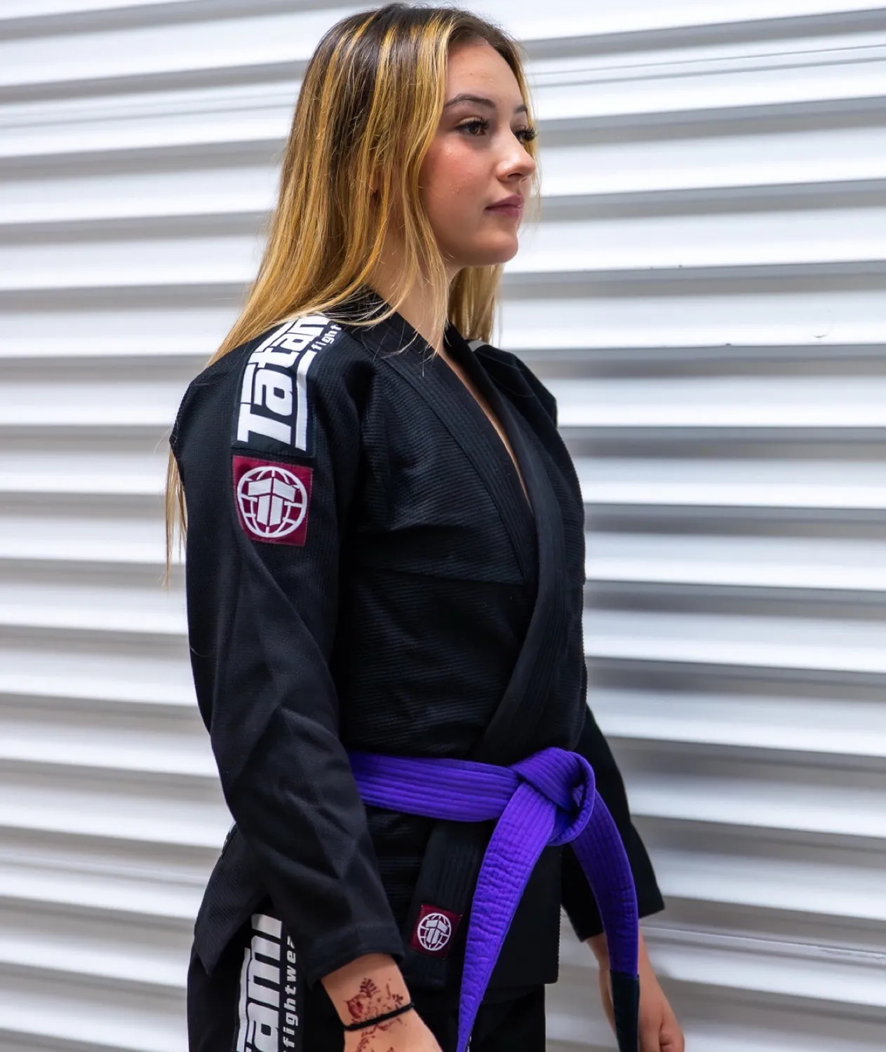 Tatami Nova Competidor kimono BJJ donna nero cintura