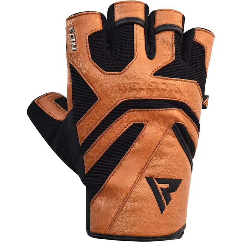 RDX S12 guanti palestra pelle vera fitness