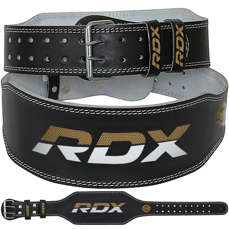 RDX Cintura Palestra Pelle 15cm Supporto Lombare Sagomata