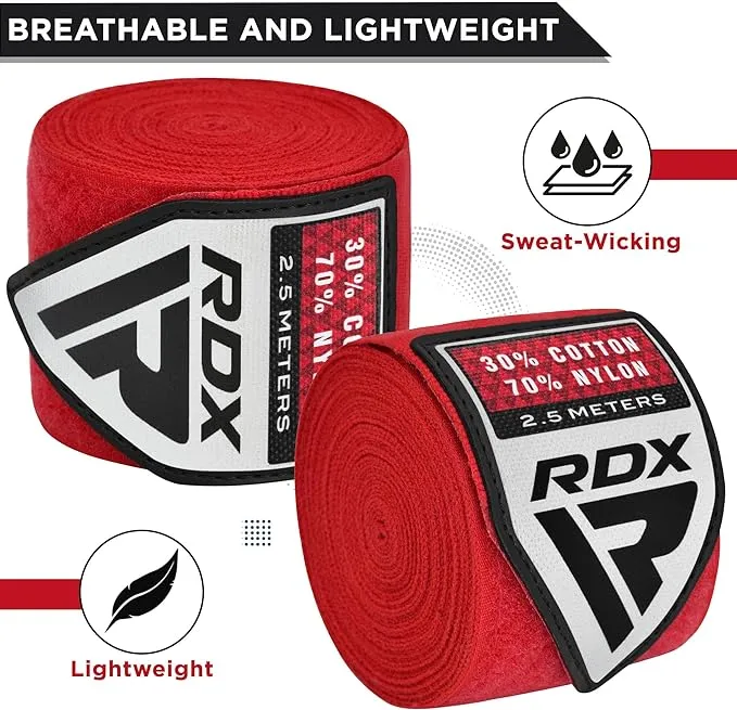 RDX fasce mani boxe bambini 2,5 cotone elastico